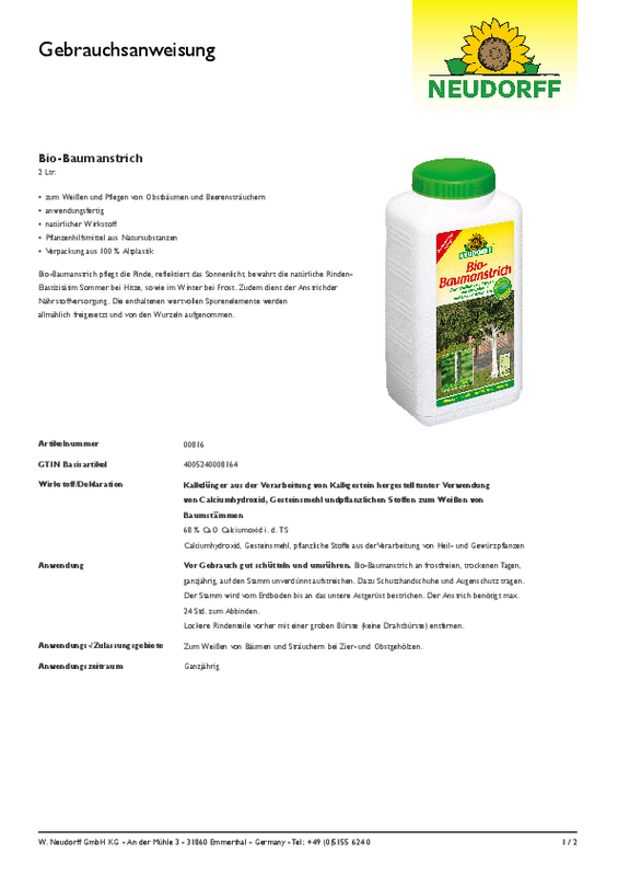 Neudorff Pflanzenhilfsmittel Bio Baumanstrich (2 l)